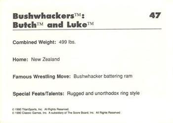 1989 Classic WWF #47 The Bushwhackers (Butch & Luke) Back