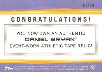 2015 Topps WWE - Athletic Tape Relics #NNO Daniel Bryan Back