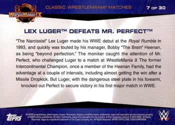 2015 Topps WWE Road to Wrestlemania - Classic WrestleMania Matches #7 Lex Luger Defeats Mr. Perfect Back