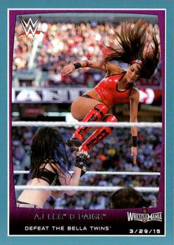 2015 Topps WWE Road to Wrestlemania - Blue #106 AJ Lee / Paige Front