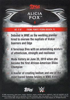 2015 Topps WWE Undisputed - Black #9 Alicia Fox Back