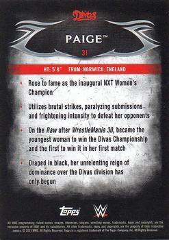2015 Topps WWE Undisputed - Black #31 Paige Back