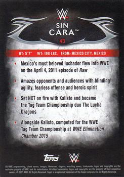 2015 Topps WWE Undisputed - Black #43 Sin Cara Back