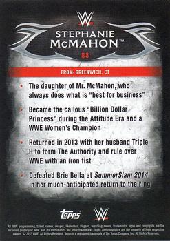 2015 Topps WWE Undisputed - Black #88 Stephanie McMahon Back