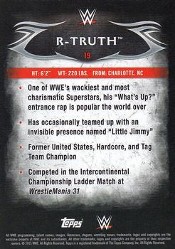 2015 Topps WWE Undisputed - Red #19 R-Truth Back