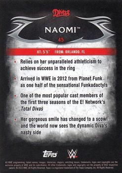 2015 Topps WWE Undisputed - Red #45 Naomi Back
