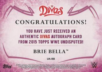 2015 Topps WWE Undisputed - Autographs #UA-BB Brie Bella Back