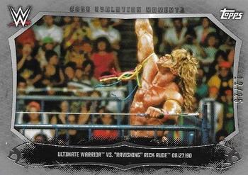 2015 Topps WWE Undisputed - Cage Evolution Moments Silver #CEM-1 Ultimate Warrior / Rick Rude Front