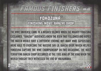 2015 Topps WWE Undisputed - Famous Finishers Silver #FF-22 Yokozuna Back