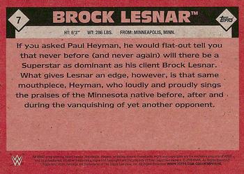 2016 Topps WWE Heritage #7 Brock Lesnar Back