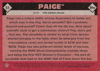 2016 Topps WWE Heritage #51 Paige Back