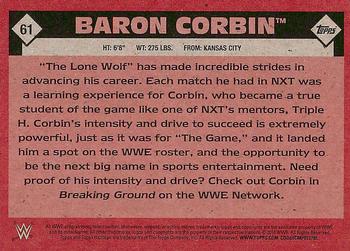 2016 Topps WWE Heritage #61 Baron Corbin Back