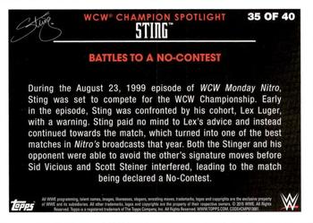 2015 Topps WWE Heritage - Sting Tribute #35 Battles To A No Contest Back