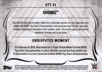2016 Topps WWE Undisputed - Tag Teams #UTT-31 ShoMiz Back