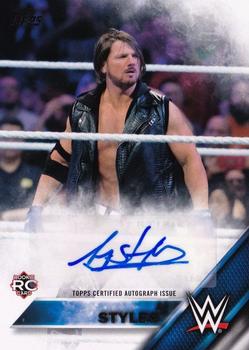 2016 Topps WWE Then Now Forever - Autographs #NNO AJ Styles Front