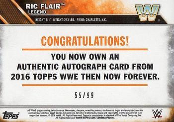 2016 Topps WWE Then Now Forever - Autographs #NNO Ric Flair Back