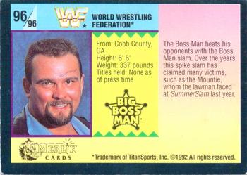 1992 Merlin WWF Gold Series Part 1 #96 Big Boss Man Back