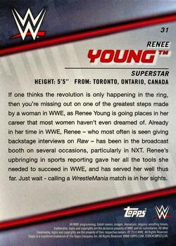 2016 Topps WWE Divas Revolution #31 Renee Young Back
