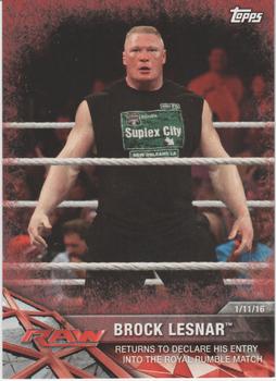 2017 Topps WWE Road To Wrestlemania - Red #7 Brock Lesnar Front