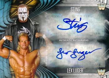 2017 Topps WWE Road To Wrestlemania - Dual Autographs #NNO Sting / Lex Luger Front