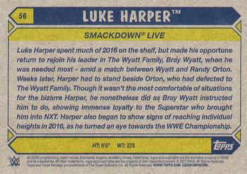 2017 Topps WWE Heritage #56 Luke Harper Back