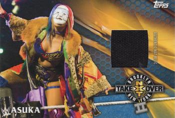 2017 Topps WWE - NXT TakeOver: Brooklyn II Mat Relics Blue #NNO Asuka Front