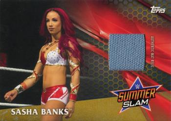 2017 Topps WWE - SummerSlam 2016 Mat Relics Gold #NNO Sasha Banks Front