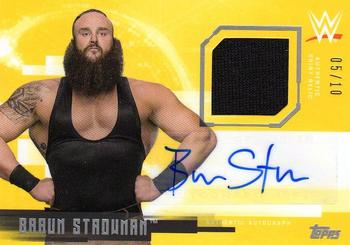 2017 Topps WWE Undisputed - Autograph Relics Gold #UAR-BRS Braun Strowman Front