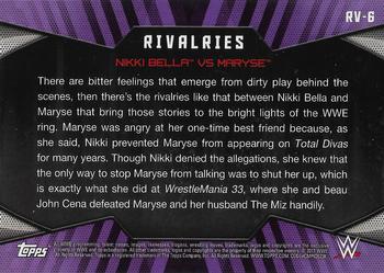 2017 Topps WWE Women's Division - Rivalries #RV-6 Nikki Bella / Maryse Back