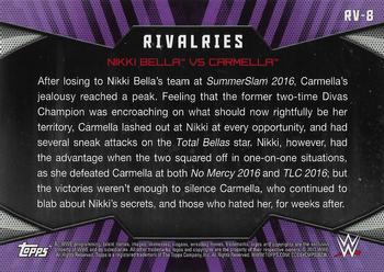 2017 Topps WWE Women's Division - Rivalries #RV-8 Nikki Bella / Carmella Back