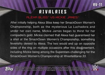 2017 Topps WWE Women's Division - Rivalries #RV-11 Alexa Bliss / Mickie James Back