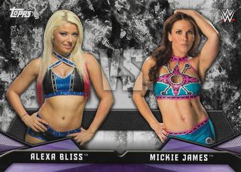 2017 Topps WWE Women's Division - Rivalries #RV-11 Alexa Bliss / Mickie James Front