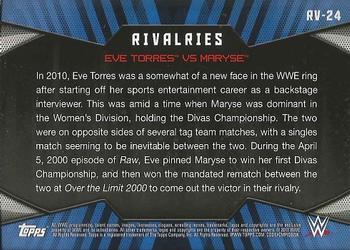 2017 Topps WWE Women's Division - Rivalries #RV-24 Eve Torres / Maryse Back