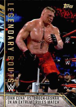 2017 Topps Legends of WWE - Legendary Bouts #9 John Cena vs. Brock Lesnar in an Extreme Rules Match - Extreme Rules 2012 Front
