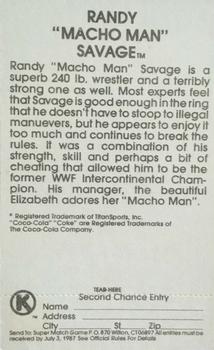 1987 Circle K WWF Supermatch #4 Randy 