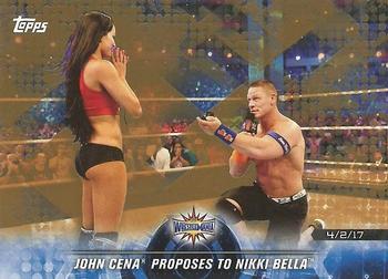2018 Topps WWE Road To Wrestlemania - Bronze #80 John Cena Proposes to Nikki Bella - WrestleMania 33 - 4/2/17 Front