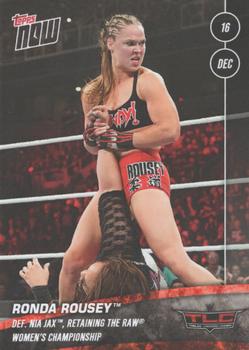 2018 Topps Now WWE #72 Ronda Rousey Front