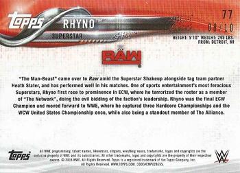 2018 Topps WWE - Gold #77 Rhyno Back