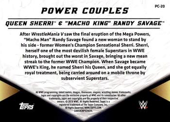 2018 Topps WWE Women's Division - Power Couples #PC-20 Queen Sherri / Macho Man Randy Savage Back