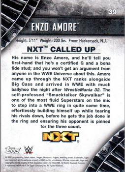 2016 Topps WWE NXT #39 Enzo Amore Back
