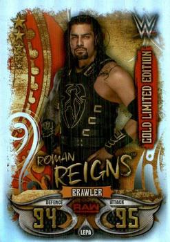 2018 Topps Slam Attax WWE Live - Gold Limited Edition #LEPA Roman Reigns Front