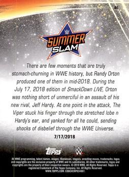 2019 Topps WWE SummerSlam #86 Randy Orton Viciously Attacks Jeff Hardy Back
