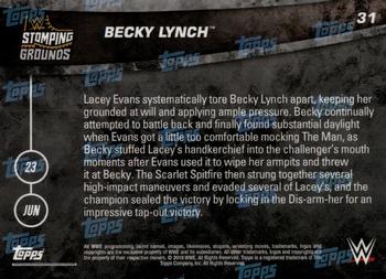 2019 Topps Now WWE #31 Becky Lynch Back