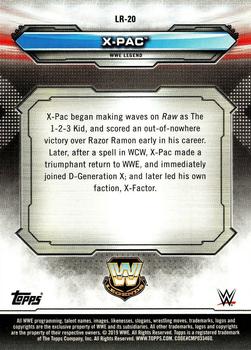 2019 Topps WWE RAW - Legends of Raw #LR-20 X-Pac Back