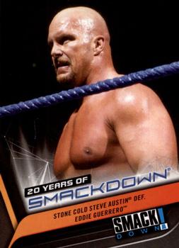 2019 Topps WWE SmackDown Live - 20 Years of SmackDown #SD-3 Stone Cold Steve Austin def. Eddie Guerrero Front