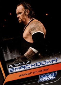 2019 Topps WWE SmackDown Live - 20 Years of SmackDown #SD-17 Undertaker def. John Cena Front