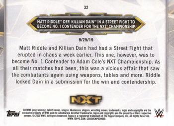 2020 Topps WWE NXT #32 Matt Riddle / Killian Dain Back