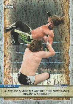 2020 Topps Road to WrestleMania - Foilboard #75 AJ Styles & Mustafa Ali Def. 