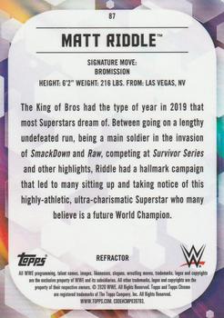2020 Topps Chrome WWE - Refractor #87 Matt Riddle Back