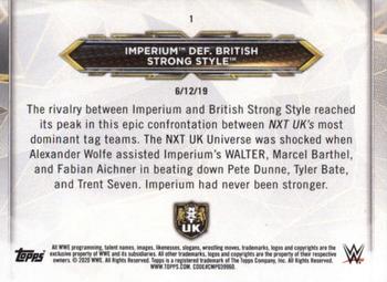 2020 Topps WWE NXT - Bronze #1 Imperium /  British Strong Style Back